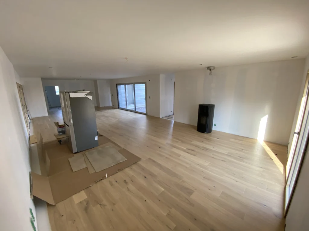 Intérieur d'une maison passive Condé en Normandie